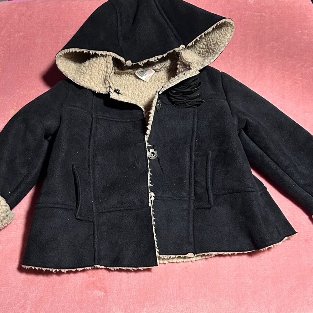 Chic Zara Baby 18-24M Hooded Sherpa Lined Coat😇